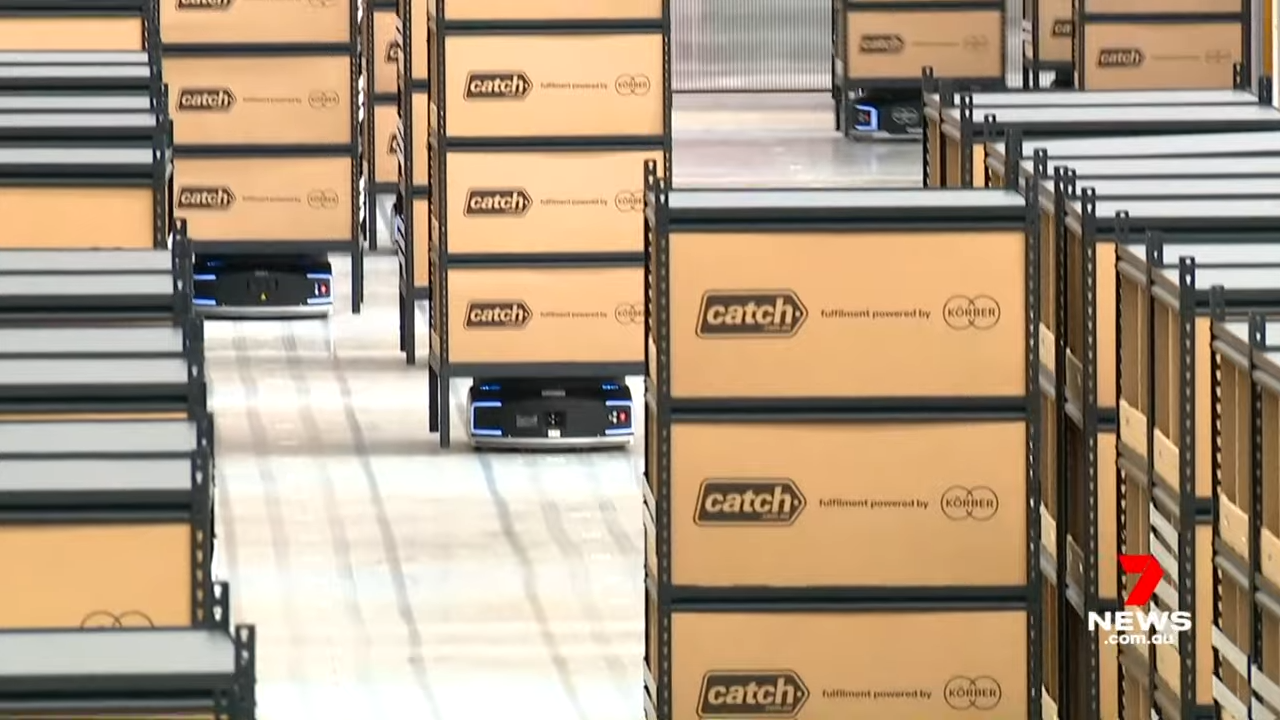 Australian e-commerce giant Catch.com.au opens fulfilment centre in Sydney _ 7NEWS 0-34 screenshot