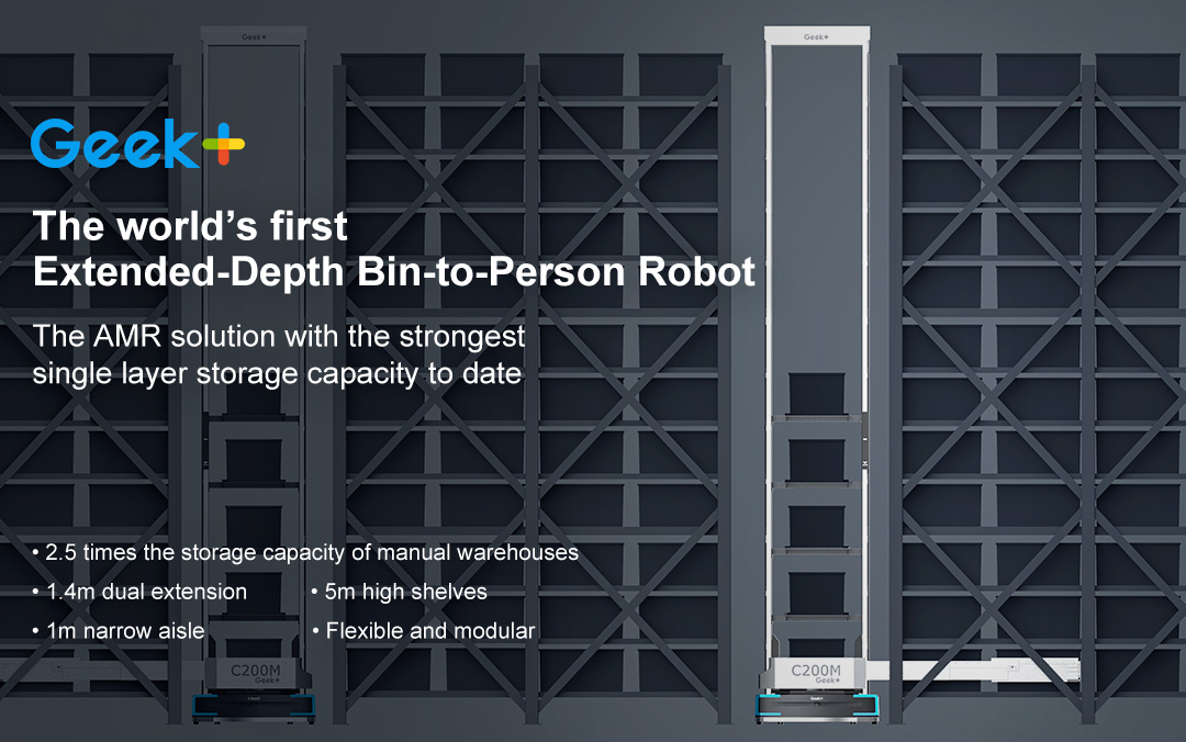 World’s first Extended-Depth Bin-to-Person robot