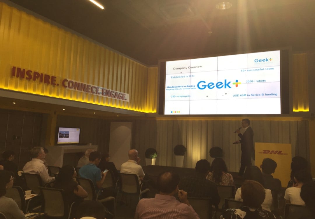 Geek+, a designated speaker, invited by DHL to share future logistic use cases
